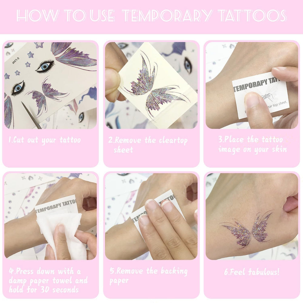 JoyfulGlam resistencia al agua: tatuajes duraderos para fiestas.