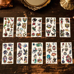 JoyfulGlam tatuajes retro aguilas, estilo audaz para cualquier ocasión