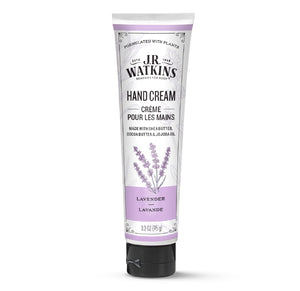 Crema de manos J.R. Watkins con lavanda, textura suave para hidratación diaria.