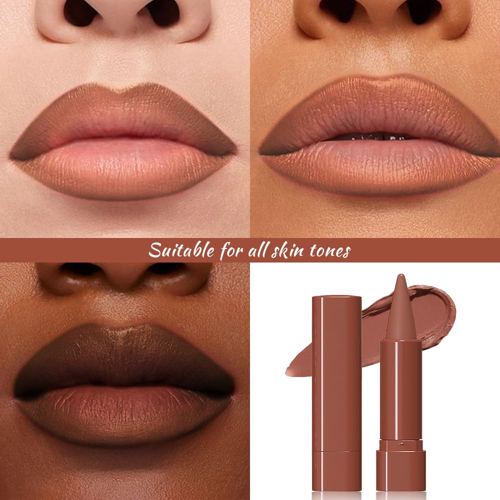 JUAAZIN Sienna Gradient delineador-labial-dos-en-uno ofrece definición o color completo