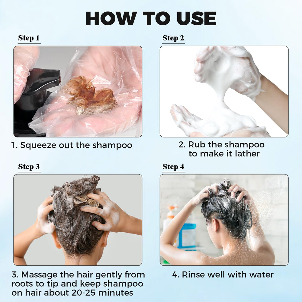 JUANCHI Tinte Negro Shampoo: cabello negro con brillo suave y saludable