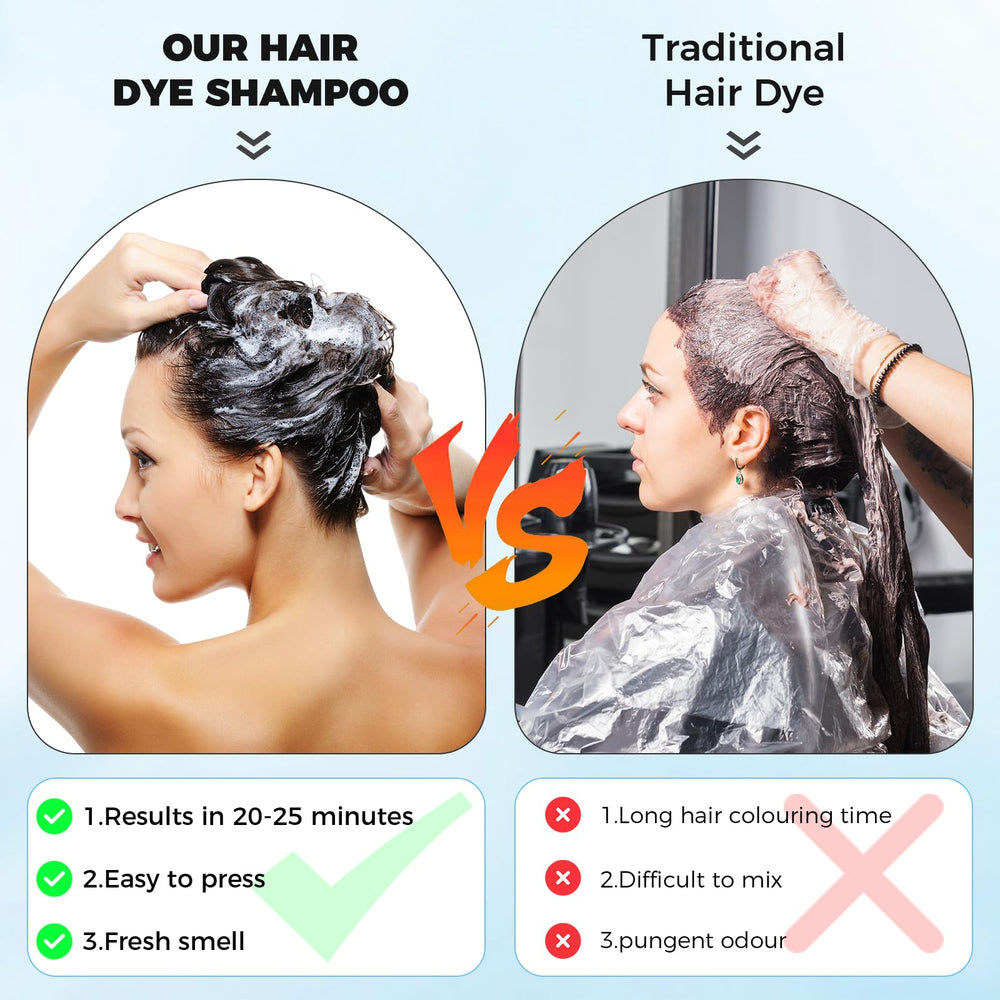 JUANCHI Tinte Negro Shampoo: muestra la textura sedosa del cabello negro