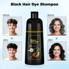 JUANCHI Tinte Negro Shampoo: aplicación en cabello para coloración gradual sin esfuerzo