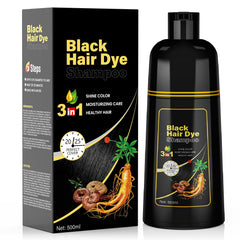 JUANCHI Tinte Negro Shampoo: botella mostrada para coloración suave y cobertura progresiva