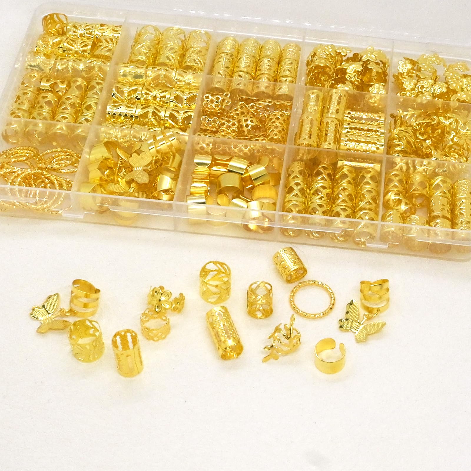 JUCCPUL: colgante dorado forma arroz, detalle único para peinados.