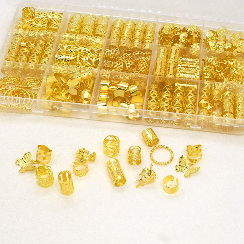 JUCCPUL: colgante dorado forma arroz, detalle único para peinados.