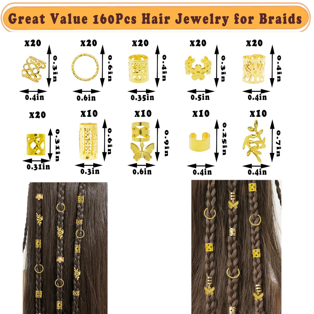 JUCCPUL: colgante dorado forma flor para trenzas elegantes.
