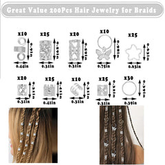 Dije corazón plateado JUCCPUL para trenzas añade elegancia diaria