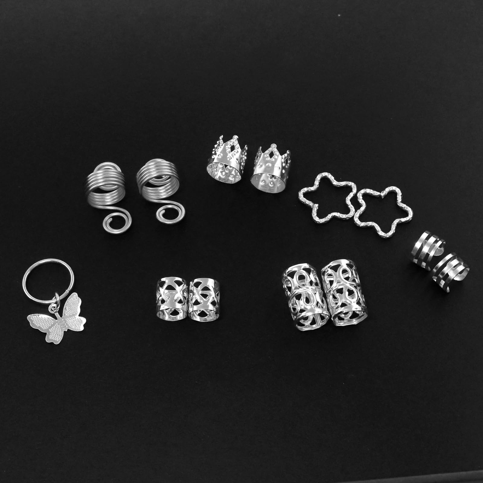 Dije estrella plateado JUCCPUL para trenzas añade toque festivo