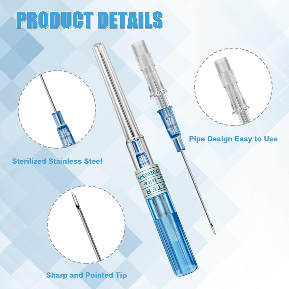 Judero Aguja Catéter 14G para perforación de labio con diseño hueco.