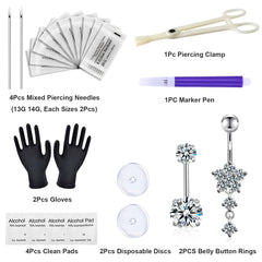 Judero anillos ombligo 14G para ajuste cómodo y estilo diario