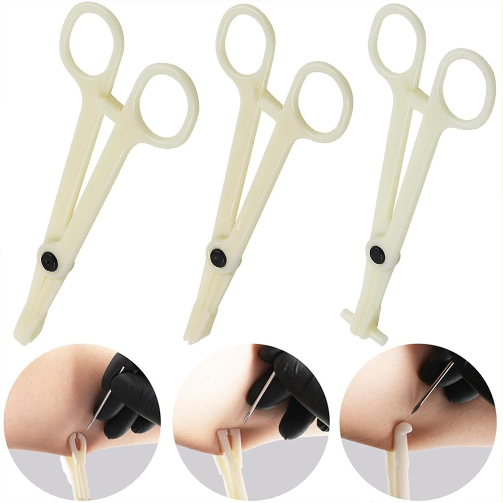 Pinzas Judero para piercing en casa, enfoque versátil y fácil manejo.