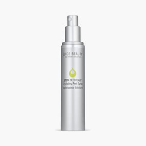 Juice Beauty exfoliante en spray sobre la botella, piel más suave tras un uso