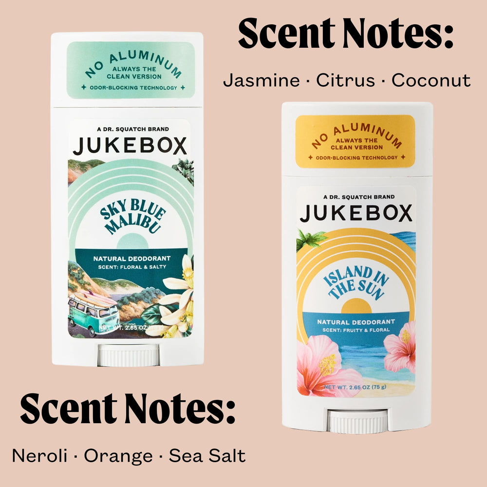 JUKEBOX Desodorante, aceite de jojoba, hidratación suave para la piel.