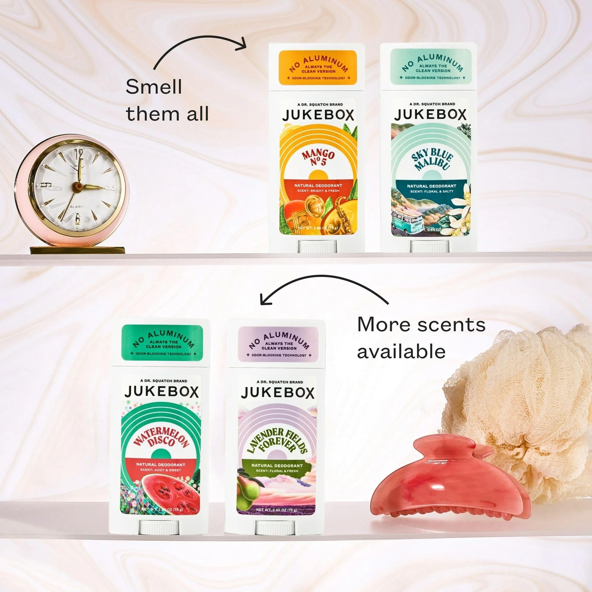 JUKEBOX Desodorante, paquete doble 2,65 oz, opción conveniente para casa y viaje.