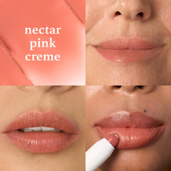 Cobertura total y color rosa suave con acabado natural en labios.