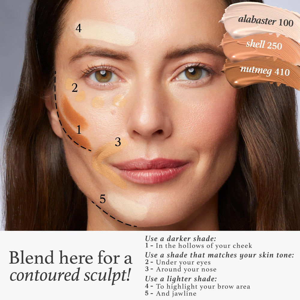 Iluminación suave de pómulos con Julep Cushion Complexion para definición