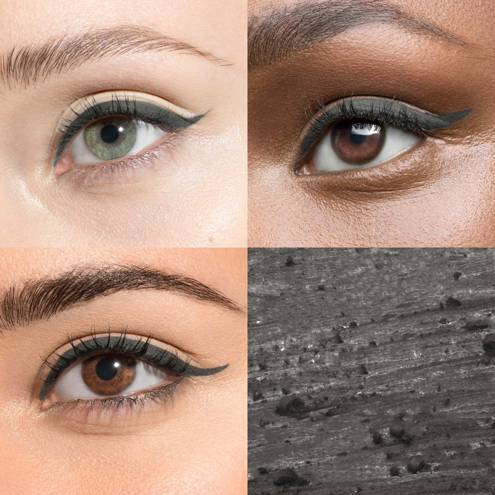 Delineado sin transferencia con el gel Sage Grey Shimmer de Julep.