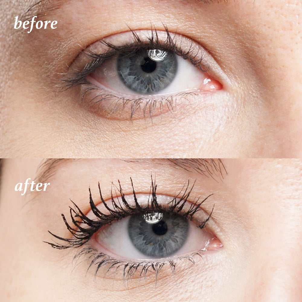 Julep Mascara Ingredientes Vitamina B5: fortalece suavemente pestañas.
