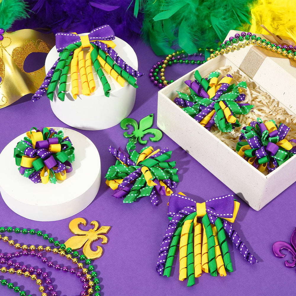 Junebrushs lazos Mardi Gras para niñas, opción encantadora para sesiones de fotos.