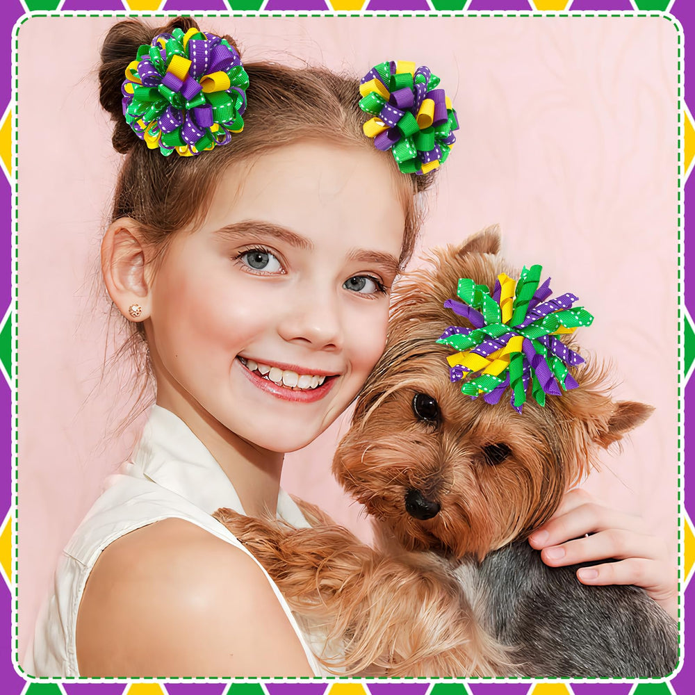 Junebrushs lazo Mardi Gras para fiestas escolares, regalo único hecho a mano.