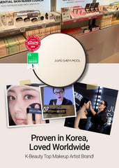 Jung Saem Mool Essential Skin Nuder Cushion incluye FPS 50 para protección diaria.