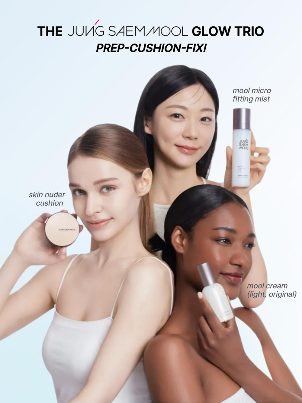 Jung Saem Mool Essential Skin Nuder Cushion aporta acabado profesional para un look pulido.