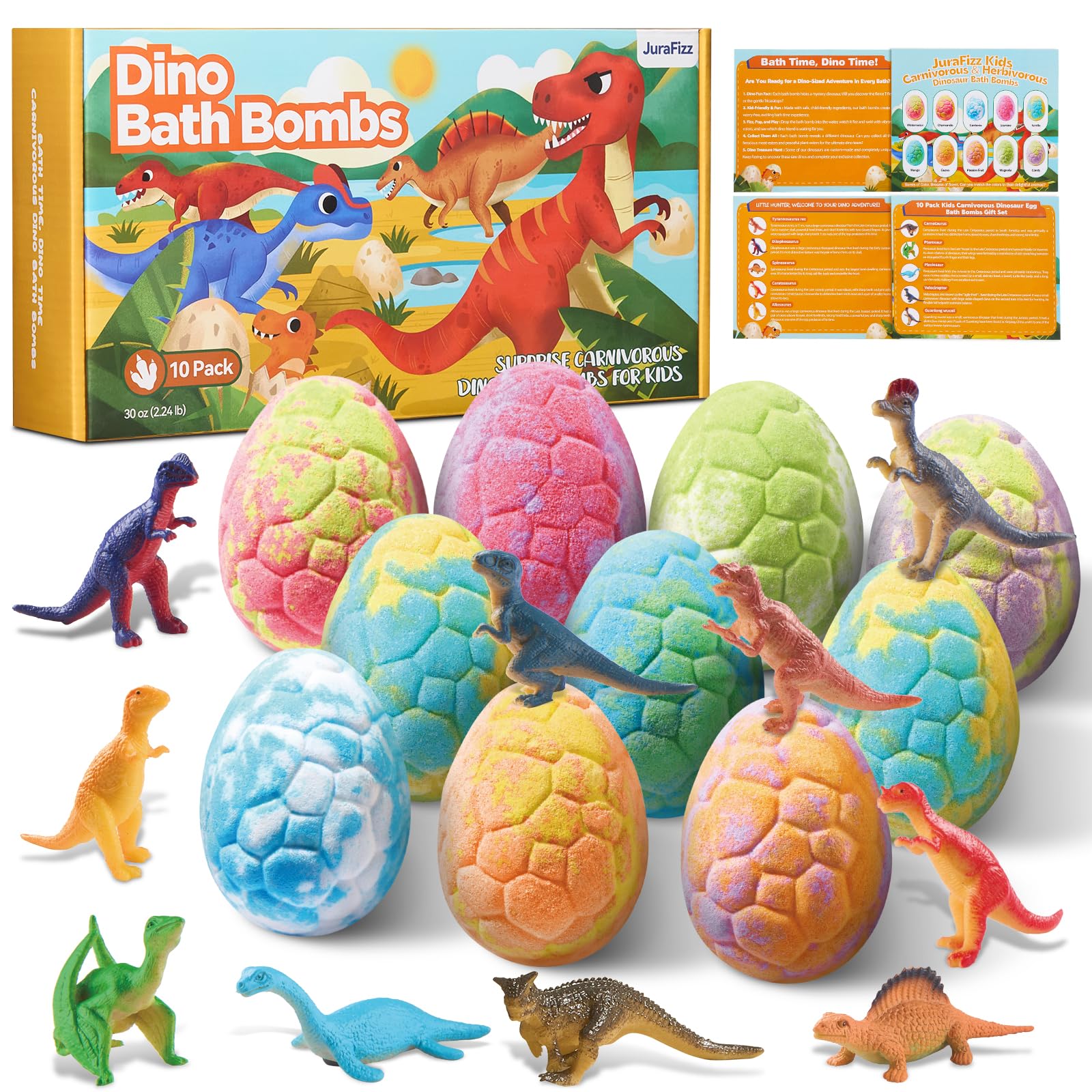 JuraFizz bombas dino: huevo sorpresa para baño divertido