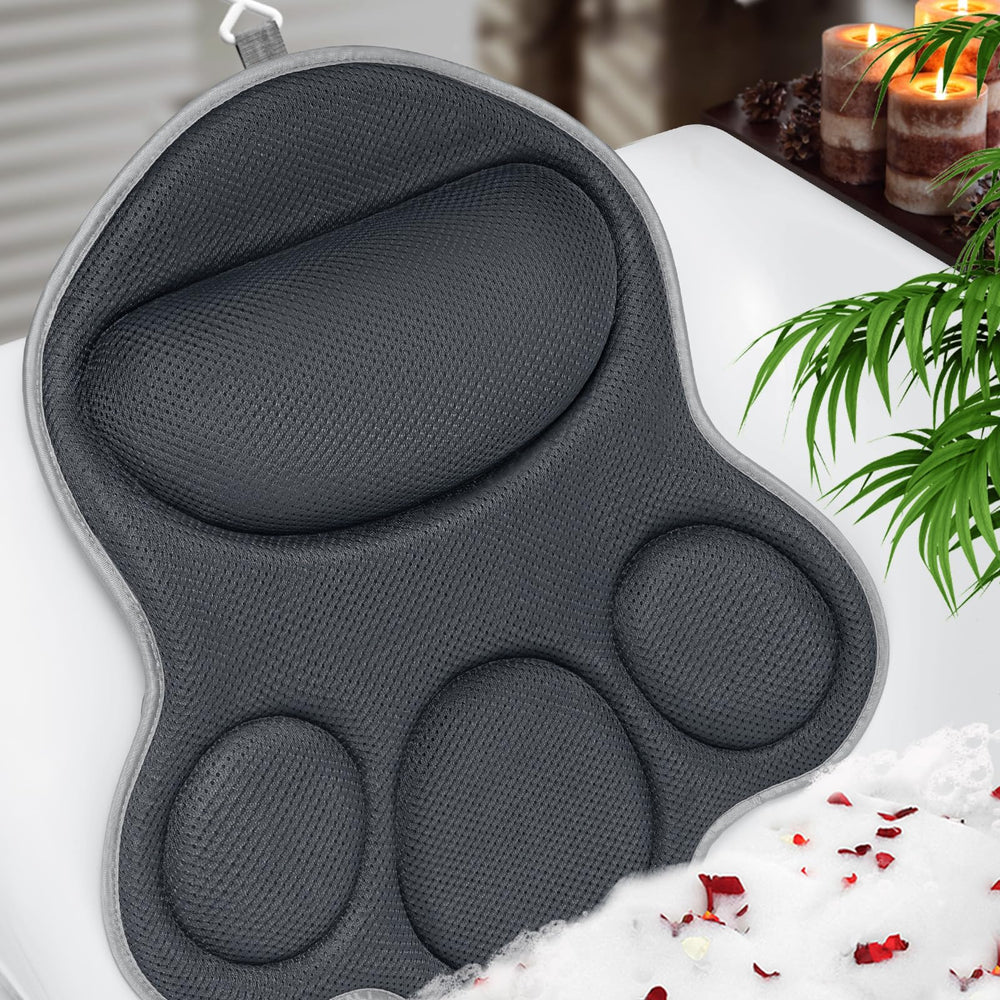 JUSDOO almohadilla para baño con 6 ventosas mantiene la superficie estable.