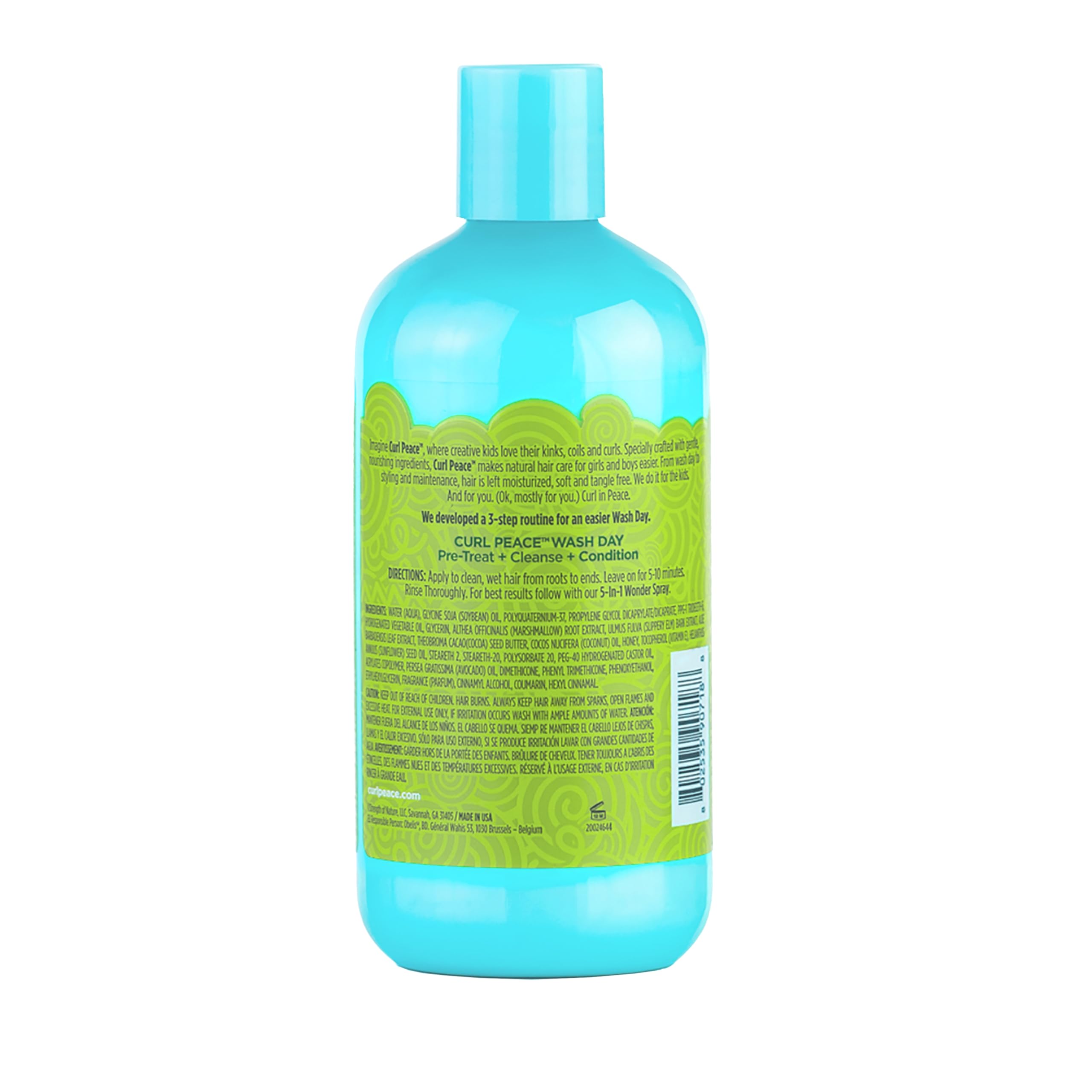 Just For Me Curl Peace textura cremosa, acondiciona y desenreda el cabello con suavidad.