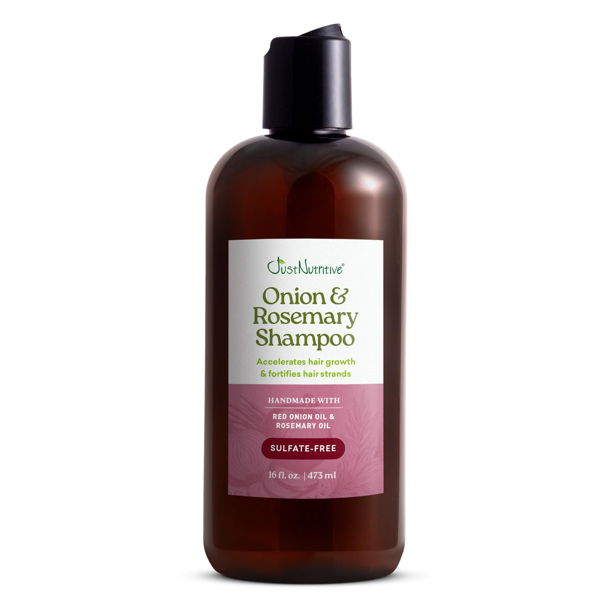 Just Nutritive shampoo cebolla y romero en botella 16 oz para crecimiento potencial