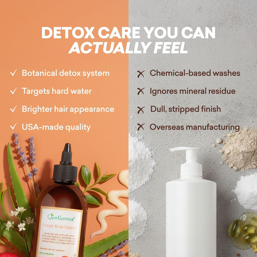 Just Nutritive Vinegar Rinse, ingredientes-herbales: contiene ortiga y cola de caballo para nutrición natural.