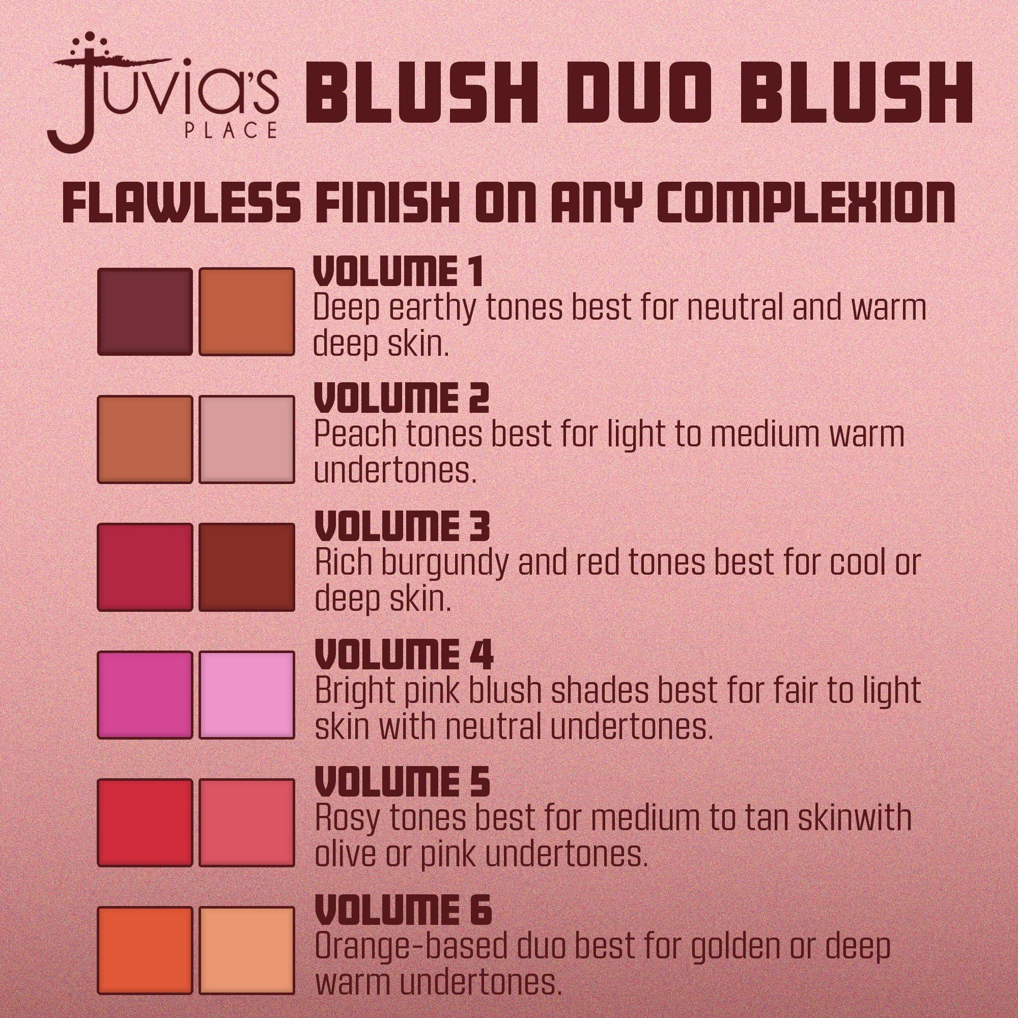 Juvias Place Blushed Duo Blush Vol5 acabado mate para look definido