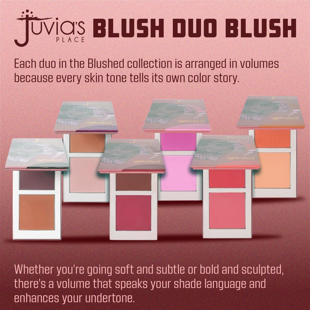 Juvias Place Blushed Duo Blush Vol5 aplicación suave para color ligero