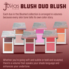 Juvias Place Blushed Duo Blush Vol5 aplicación suave para color ligero