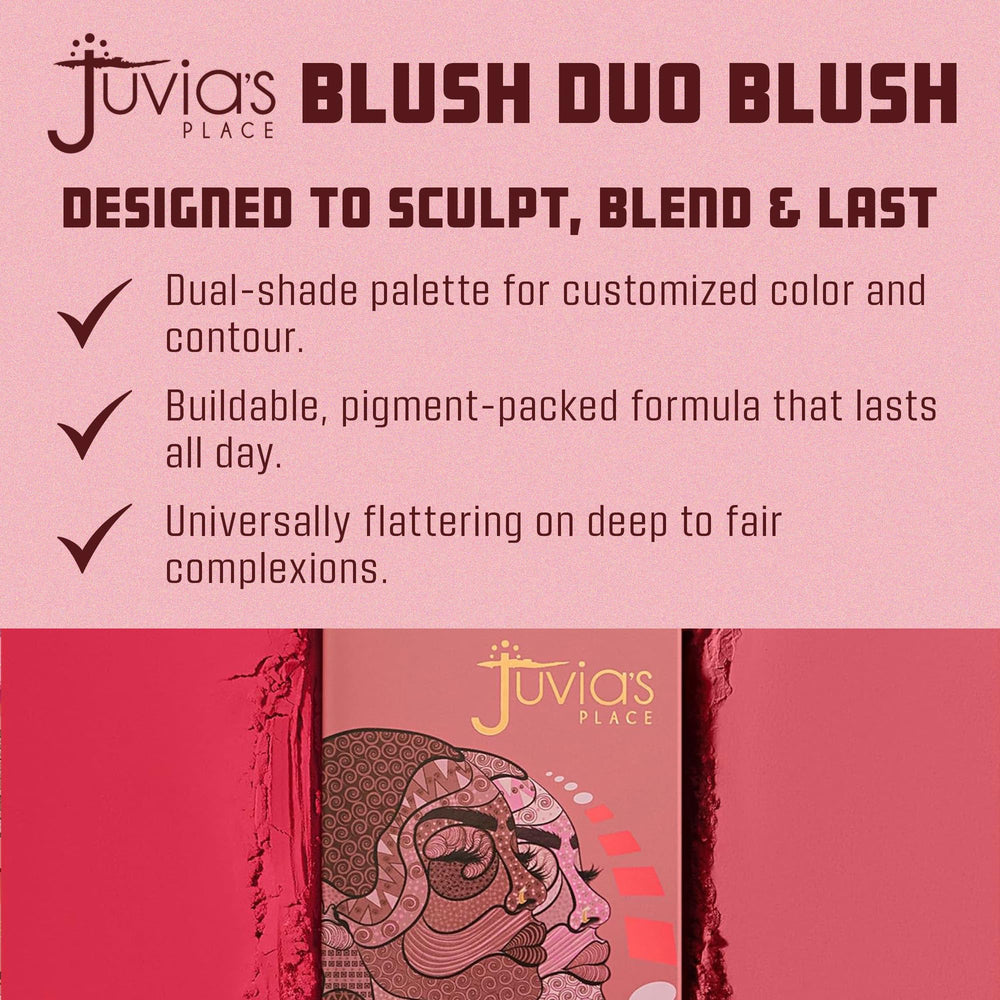 Juvias Place Blushed Duo Blush Vol5 cobertura apilable para intensidad gradual