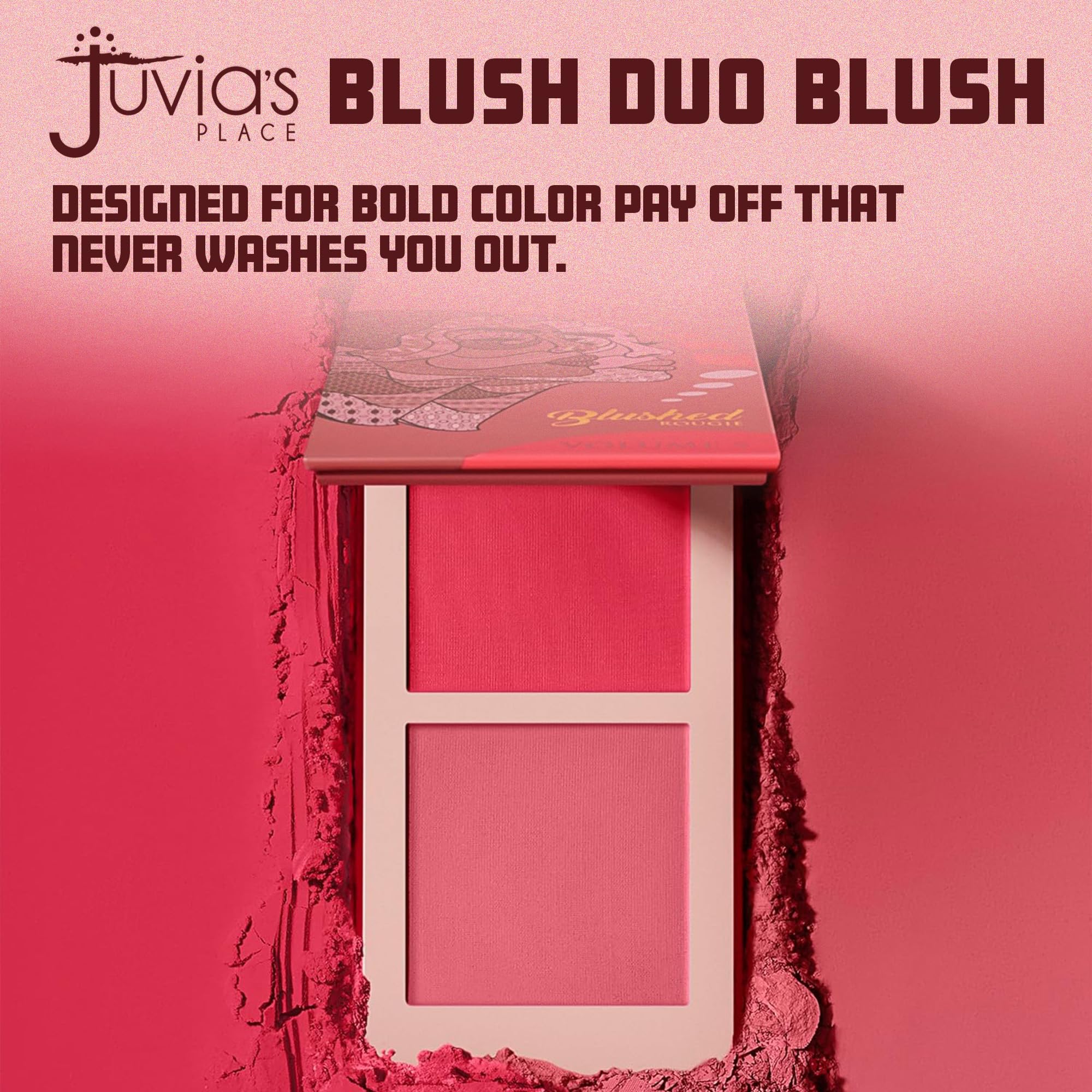 Juvias Place Blushed Duo Blush Vol5 resultado natural y duradero en la piel