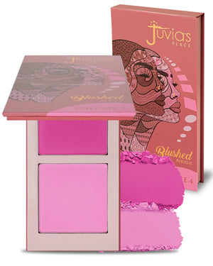 Juvia's Place Blushed Duo Volume4: tonos rosados duraderos para rubor natural.