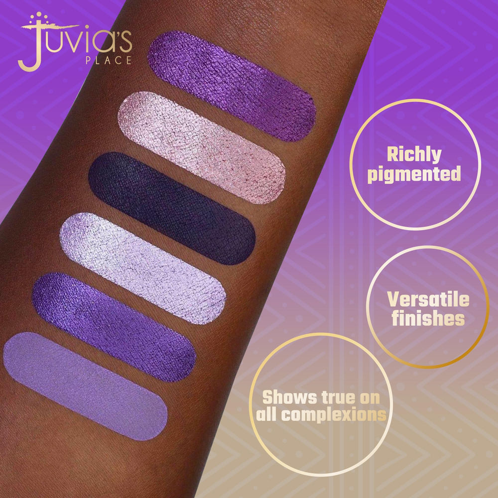 Sombras Juvia's Place: mate, brillantes y metálicas para acabados vibrantes.