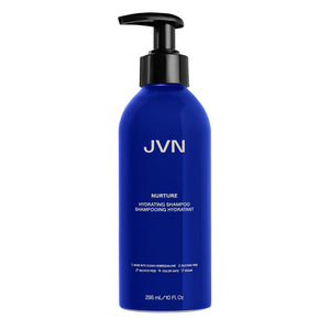 JVN Nurture: botella destacando hidratación para cabello seco.