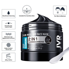 JVR Mascarilla de carbón textura negra ofrece limpieza suave y sensación fresca.