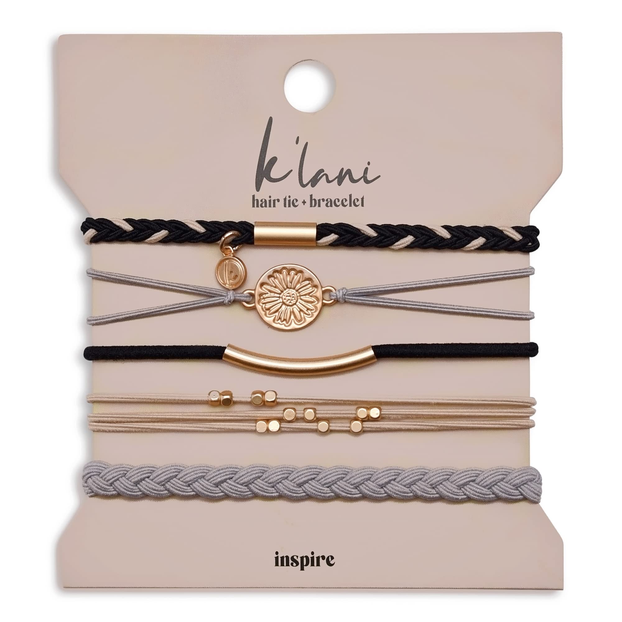 K'lani pulseras cabello dos en uno: accesorio elegante y resistente para el día a día.