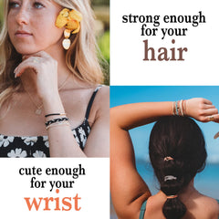 K'lani pulseras cabello, sujeción suave y duradera para coletas y moños.