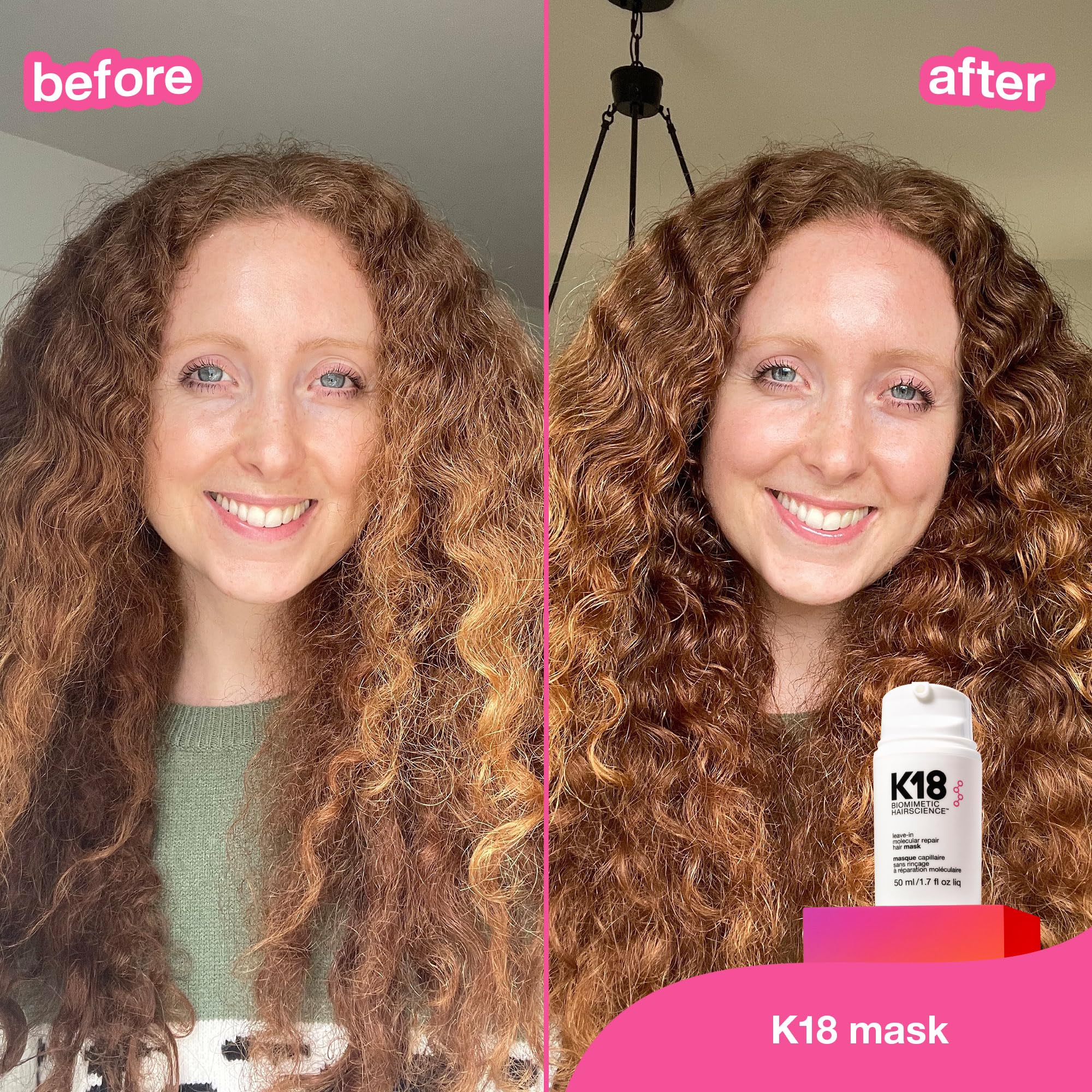 K18 cabello sano y brillante; aspecto renovado.