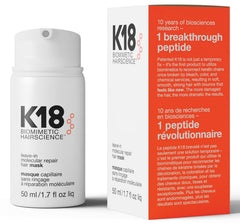 K18 reparacion molecular en el bote; fortalecimiento del cabello dañado.