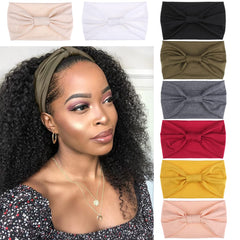 Kachanaa cintas para cabello anchas con estampado boho, ideal para un look diario.