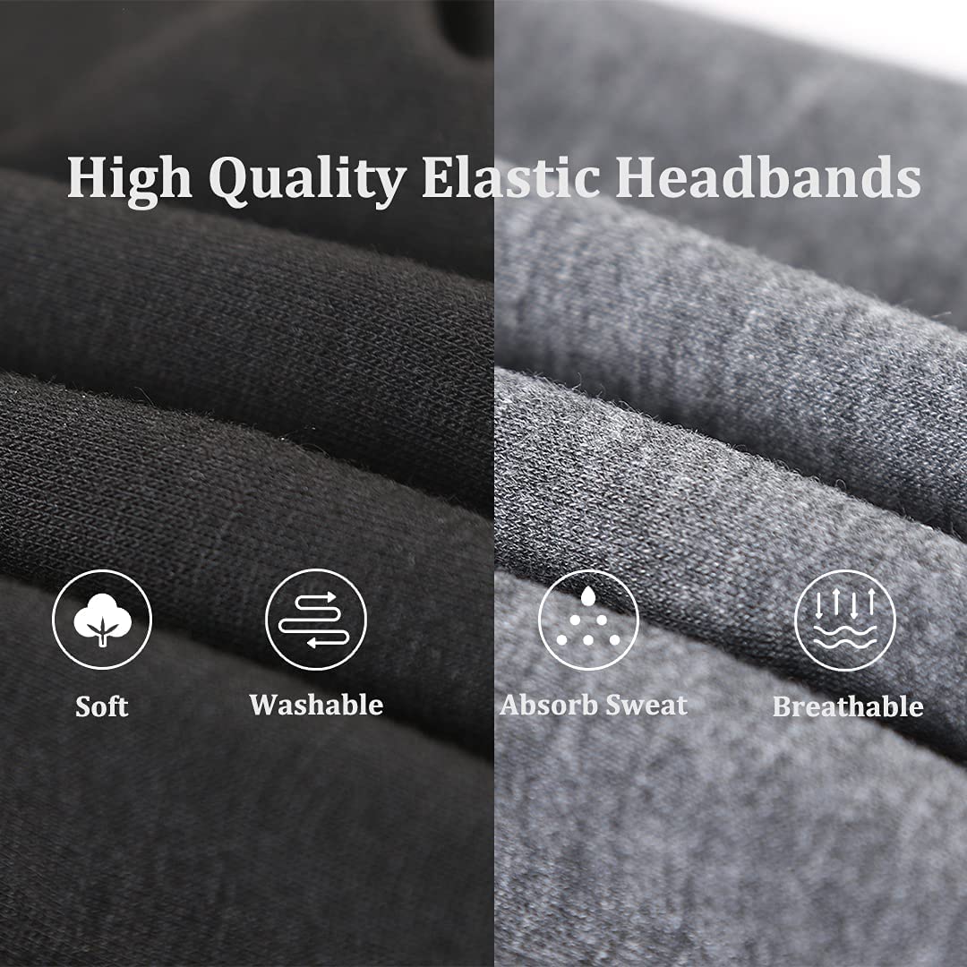 Kachanaa cintas para cabello anchas, uso en gimnasio y carreras, sin deslizamiento.