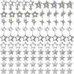 KACHIMOO estrellas 3D para uñas, 100 piezas, diseños brillantes y duraderos