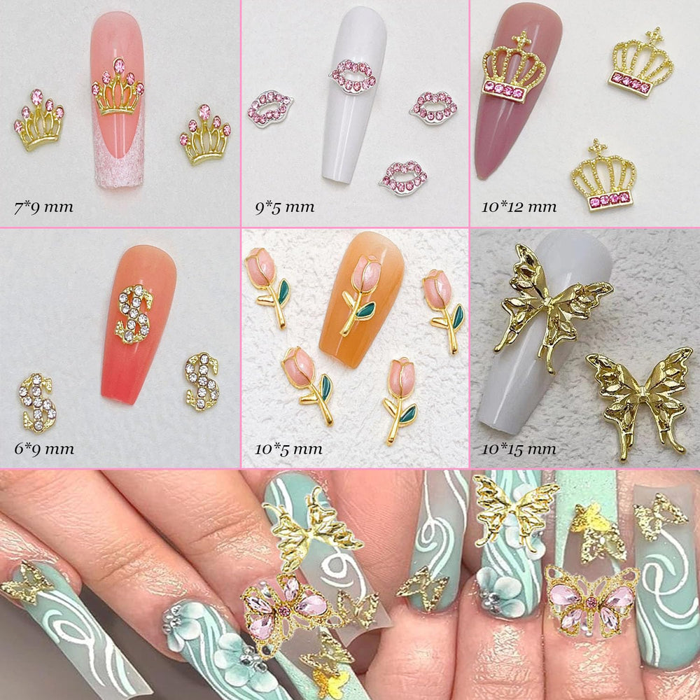 KACHIMOO adornos para uñas Cereza rosa, diseño juguetón para manicuras divertidas.
