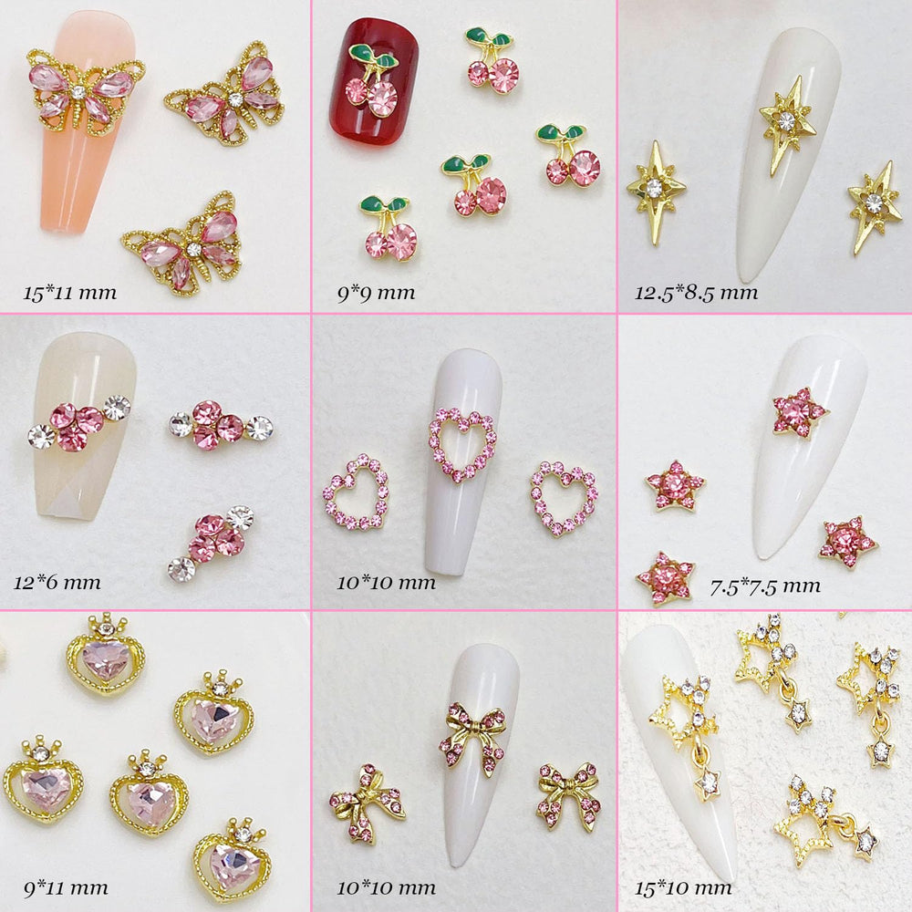 KACHIMOO adornos para uñas Estrella rosa, añade destellos glamorosos a tus uñas.